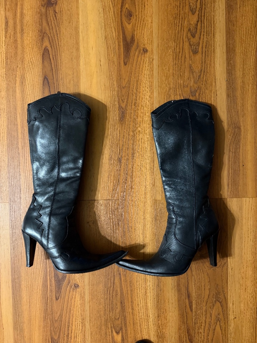 Vintage Real Leather Western Boot